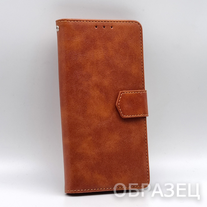 Infinix Smart 7 HD. Книжка, Classic Simple Leather, коричневый
