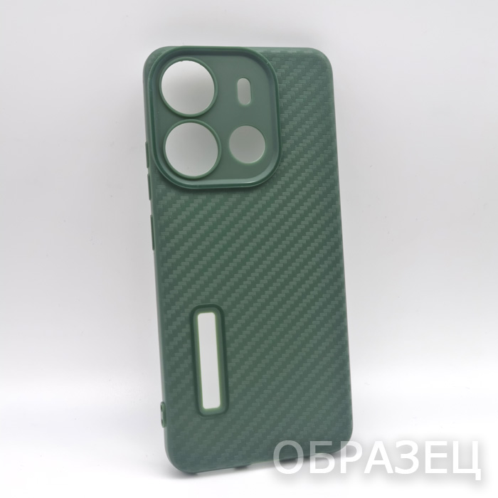 Tecno Camon 20/20 Pro 4G. Накладка, Slim Carbon New, зеленый