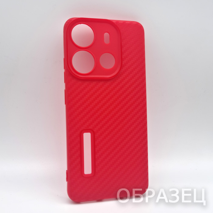 Tecno Camon 20/20 Pro 4G. Накладка, Slim Carbon New, красный