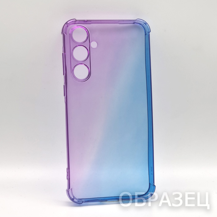 Xiaomi POCO C40. Накладка, силикон, Gradient Armor, синий и фиолетовый
