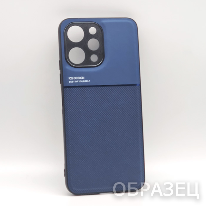 Xiaomi Redmi 12. Накладка, IQS Soft, пластина для магнита, синий