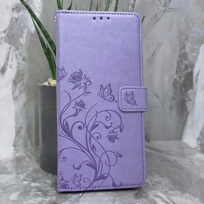 Xiaomi Redmi 12 4G. Книжка, бабочка и цветы, фиолетовый