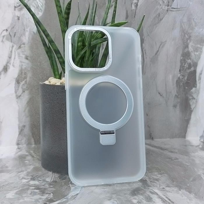 iPhone 15 Pro Max. Накладка, Focus Matte Big Ring, белый