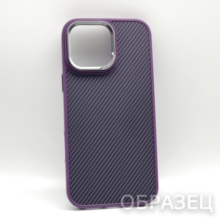 iPhone 15. Накладка, Focus Carbon TPU Mag, фиолетовый