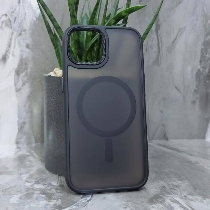 iPhone 15. Накладка, Simple Matte Mag, тип 2, черный