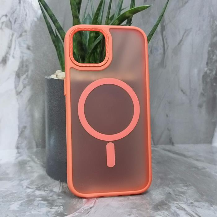 iPhone 15. Накладка, Simple Matte Mag, тип 2, оранжевый