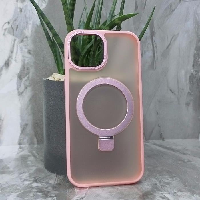 iPhone 15. Накладка, Focus Matte Big Ring, розовый