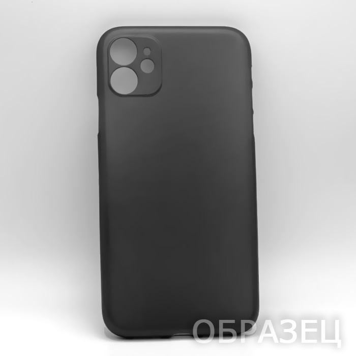 iPhone 15 Pro. Накладка, Slim PC Matte, ультра-тонкий, черный полу-прозрачный