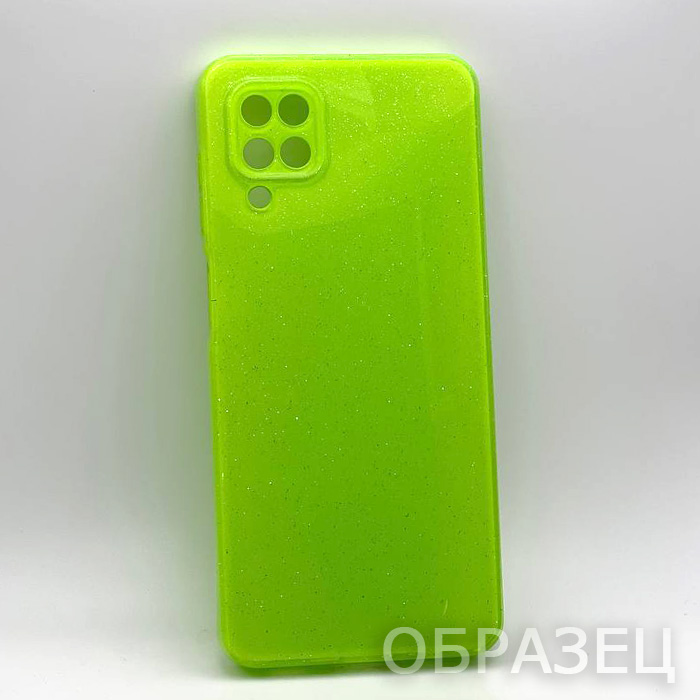 iPhone 15 Pro. Накладка, Heavy TPU, блестки, ярко-зеленый