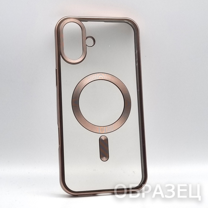 iPhone 15 Pro. Накладка, Simple Mag Titan, силикон, титановый бронзовый