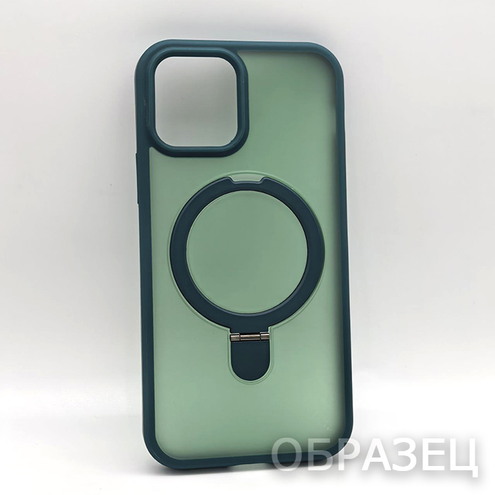 iPhone 15 Pro. Накладка, Rock Matte Big Ring, зеленый