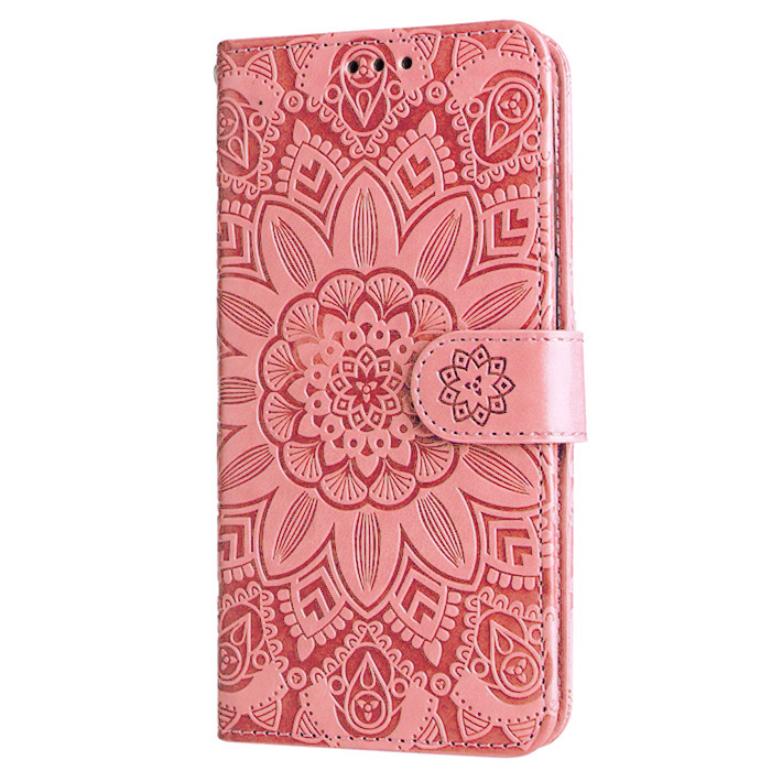 OPPO A78 4g. Книжка, Цветок узор большой, светло-розовый