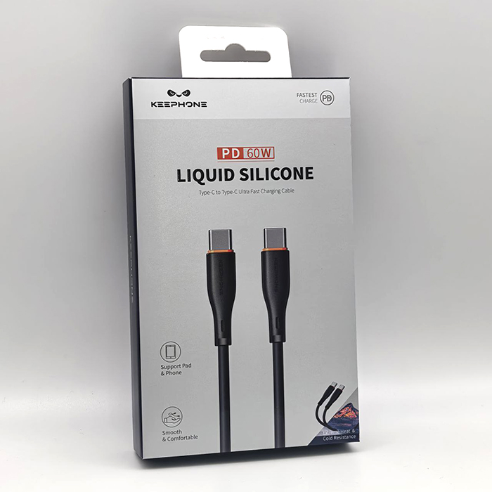  Кабель Keephone SILICONE PD60W TypeC TypeC