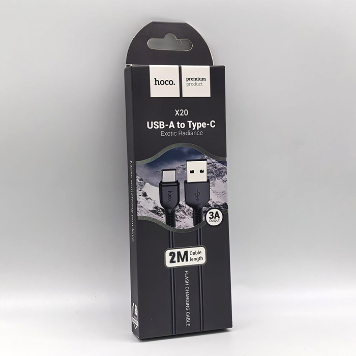  Кабель Hoco X20 TypeC 2m, черный