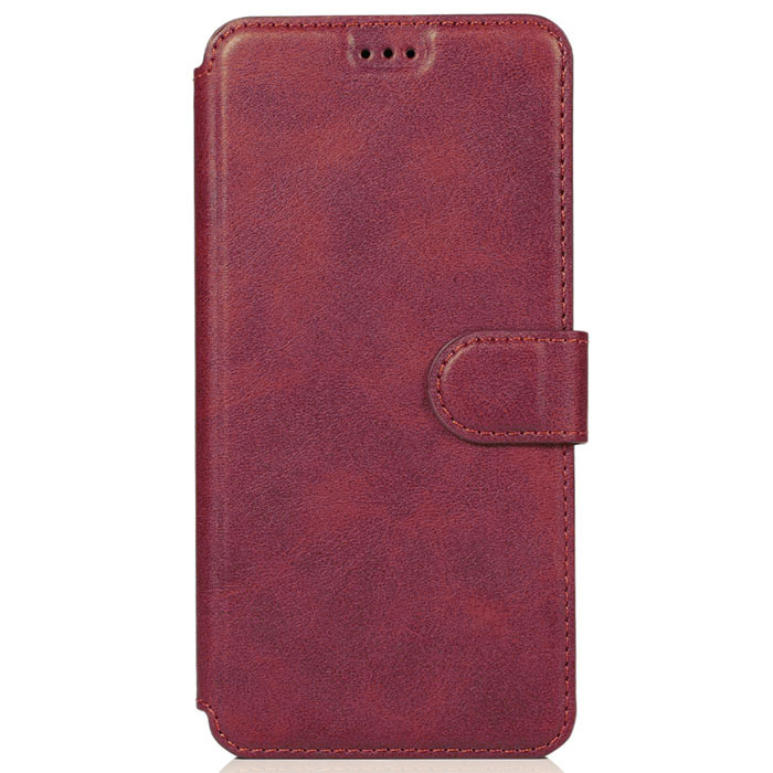 Xiaomi Redmi Note 13 4G. Книжка, PU Leather, бордовый