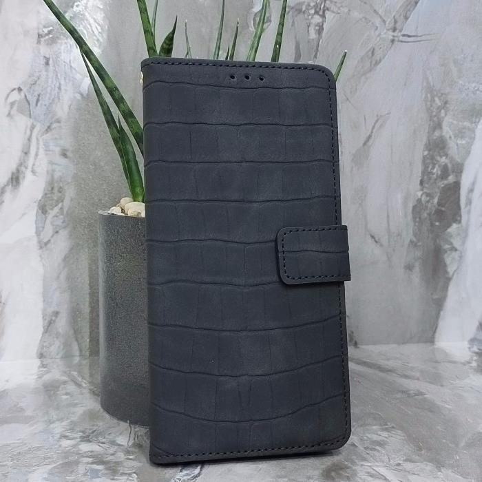Xiaomi Redmi Note 13 4G. Книжка, Classic Croc Leather, черный