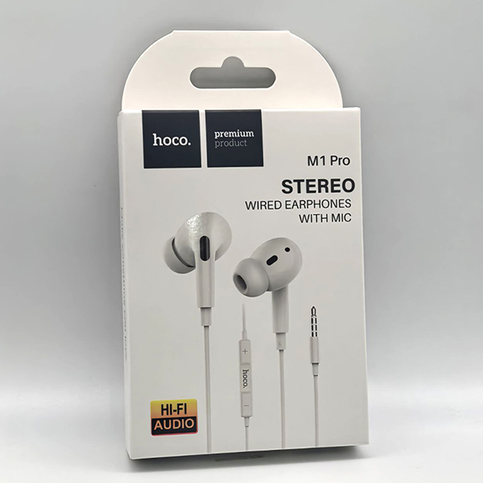 Наушники проводные Hoco M1 Pro AUX, белый