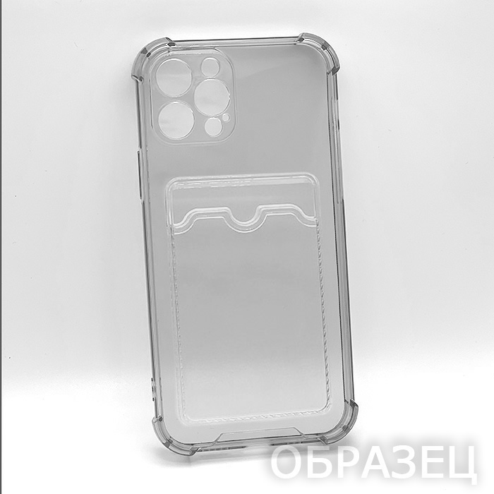 Infinix HOT 40/40Pro. Накладка, Armor TPU Card, темный прозрачный