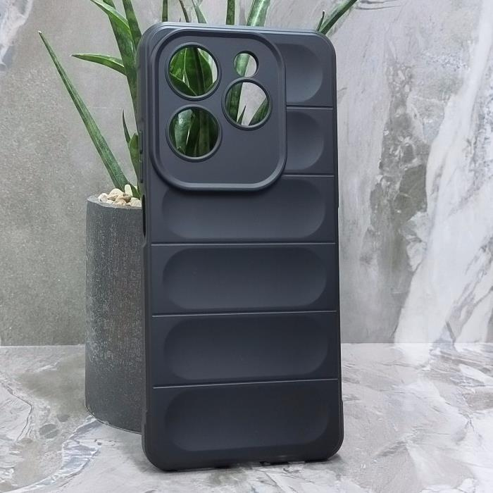 Infinix HOT 40/40Pro. Накладка, Puffy Armor, черный