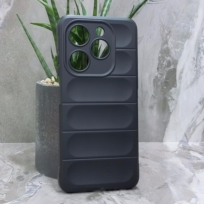 Infinix HOT 40i/Smart 8/Smart 8 Pro. Накладка, Puffy Armor, черный