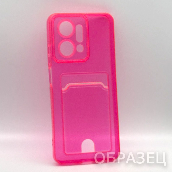 Huawei Honor X7b. Накладка, Pro Camera Card, ярко-розовый прозрачный