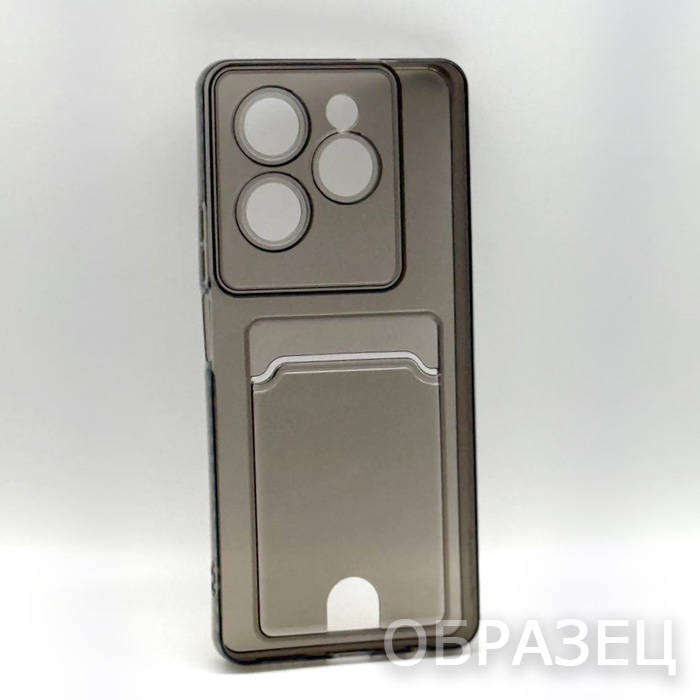 Huawei Honor X7b. Накладка, Pro Camera Card, темный прозрачный