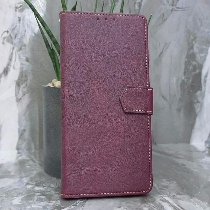 Xiaomi Redmi A3 4G/A3x/POCO C61 4G. Книжка, Classic Simple Leather, бордовый