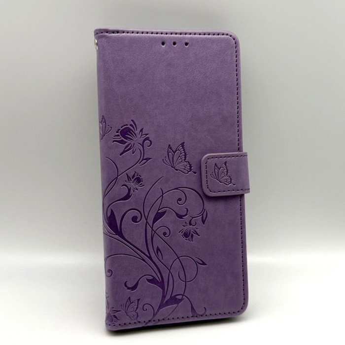 Tecno Camon 30 4G. Книжка, бабочка и цветы, фиолетовый