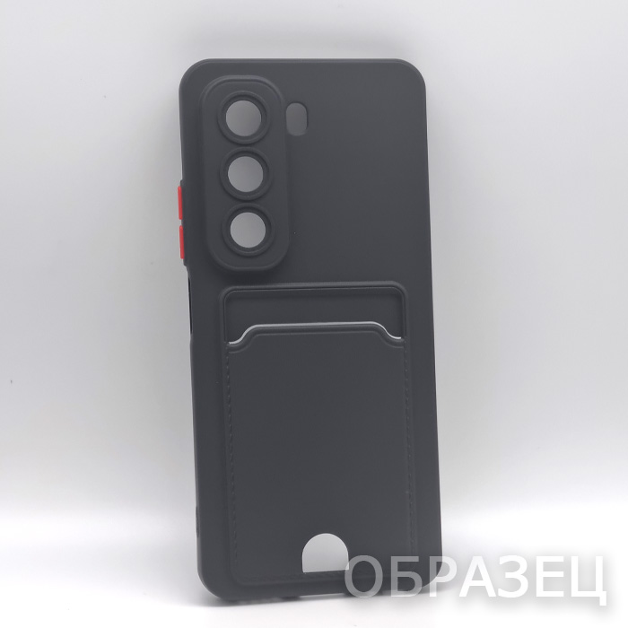 Tecno Pova 6 Neo. Накладка, New Slim card, черный