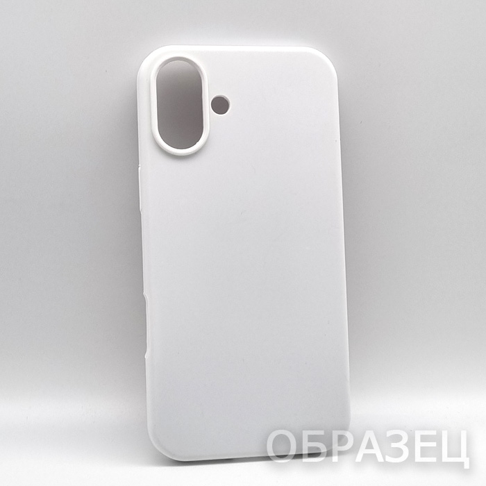iPhone 16. Накладка, Silicone (без лого), белый