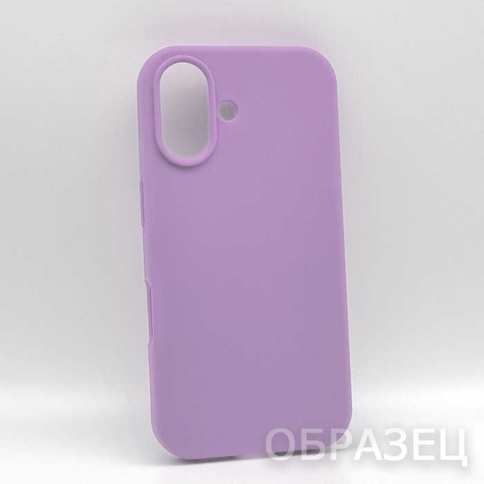 iPhone 16. Накладка, Silicone (без лого), лиловый