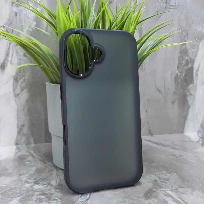 iPhone 16. Накладка, BST Rock Matte Camera Edge, черный