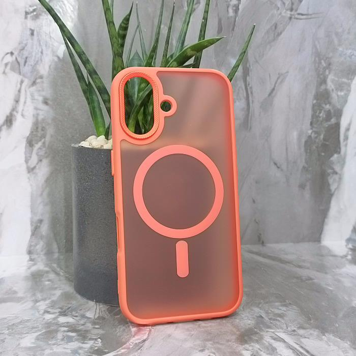 iPhone 16. Накладка, Simple Matte Mag, тип 2, оранжевый