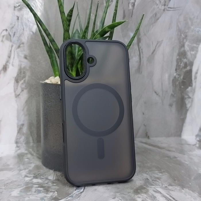 iPhone 16. Накладка, Simple Matte Mag, тип 2, черный