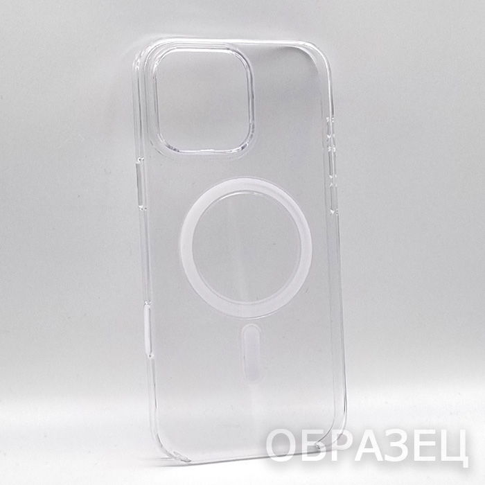 iPhone 16 Pro Max. Накладка, Clear Mag, анимация, кнопка, пластик, прозрачный