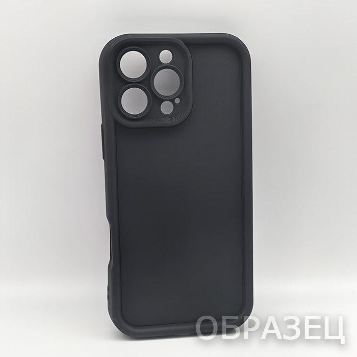 iPhone 16 Pro Max. Накладка, Puffy Edges, черный