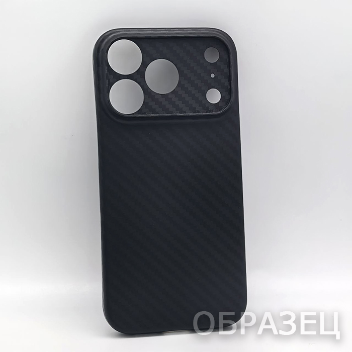 iPhone 16 Pro Max. Накладка, Slim PC Carbon Camera, ультра-тонкий, черный