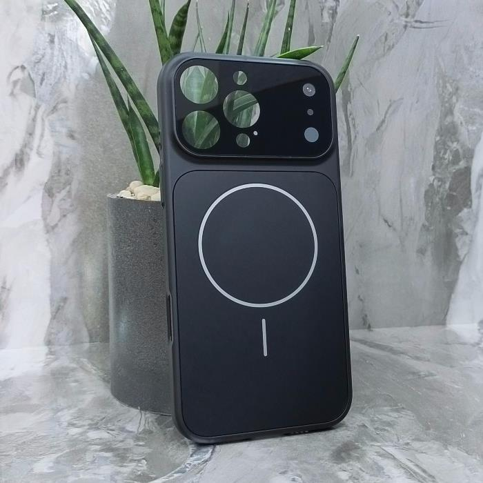 iPhone 16 Pro Max. Накладка, PC Imitation Matte Camera Glass Mag, черный