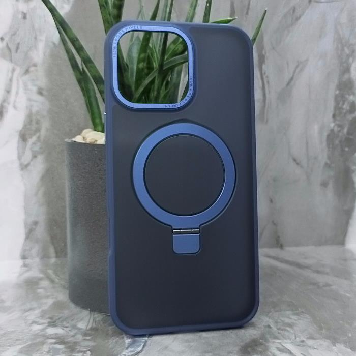 iPhone 16 Pro Max. Накладка, Focus Matte Big Ring, темно-синий