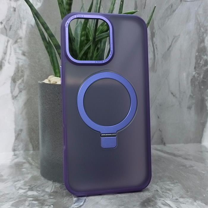 iPhone 16 Pro Max. Накладка, Focus Matte Big Ring, фиолетовый