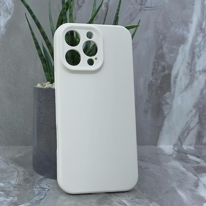iPhone 16 Pro Max. Накладка, New Silicone Case, бежевый