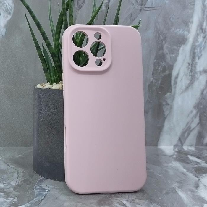 iPhone 16 Pro Max. Накладка, New Silicone Case, цвет пудры