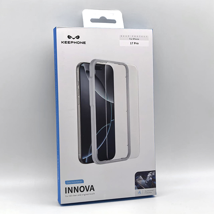 Стекло защитное для iPhone 16 Pro Max, Keephone INNOVA, без рамки, легкая установка, прозрачное