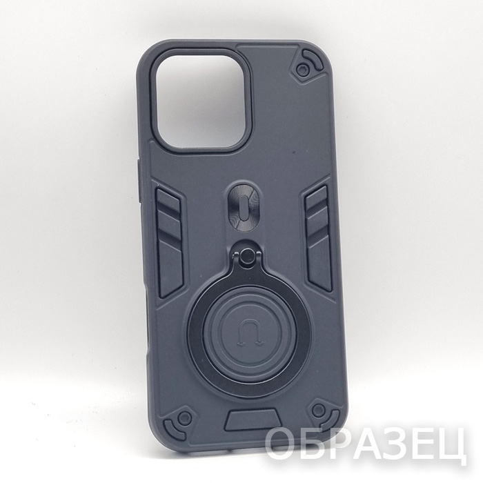 iPhone 16 Pro. Накладка, New Hybrid Big Ring, черный