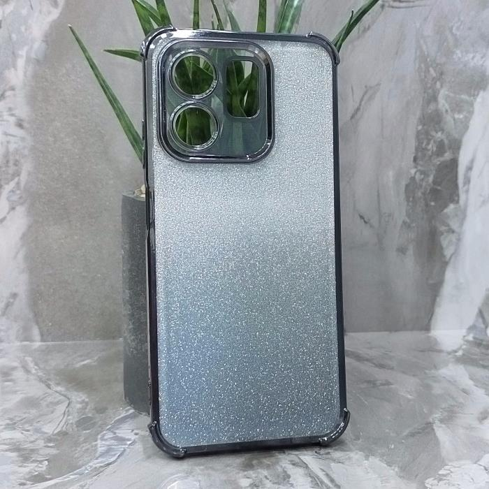 Infinix Smart 9/HOT 50i. Накладка, Heavy Armor TPU, вкладка с блестками, черные края