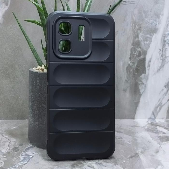 Infinix Smart 9/HOT 50i. Накладка, Puffy Armor, черный