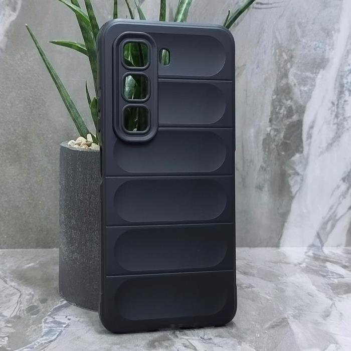 Infinix HOT 50 4G. Накладка, Puffy Armor, черный