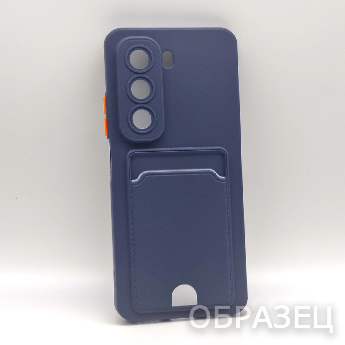 Huawei Honor X7c. Накладка, New Slim Card, темно-синий