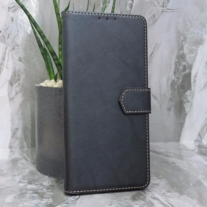Huawei Honor X7c. Книжка, Classic Simple Leather, черный