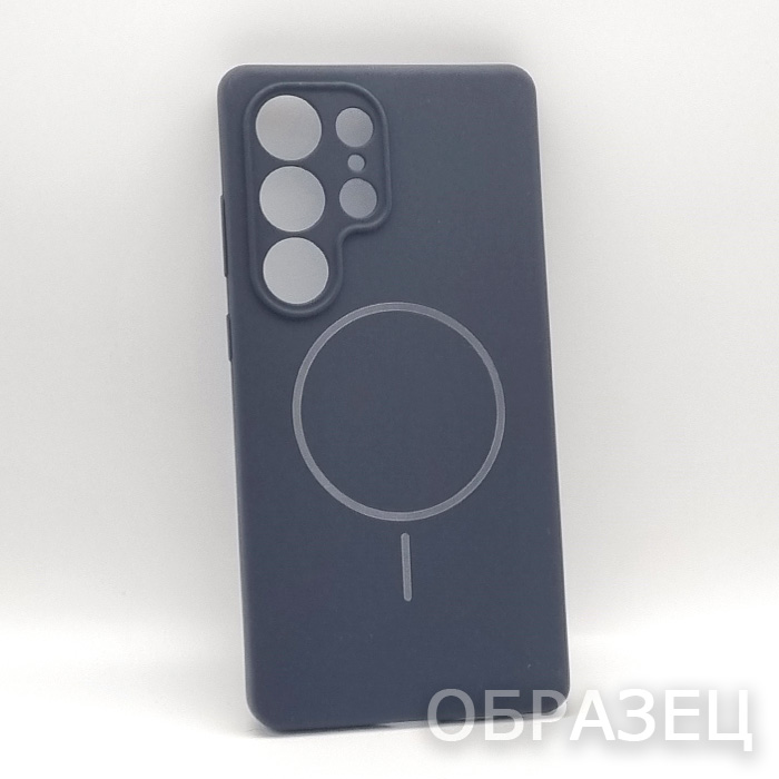 Samsung S25 Ultra. Накладка, Silicone Cover Camera Mag, черный